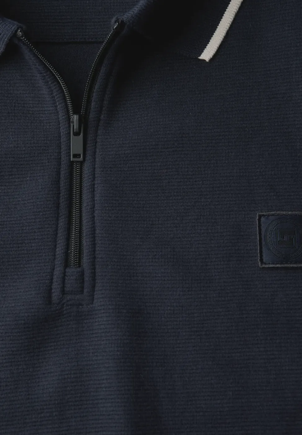 Ottoman Poloshirt mit Zipper