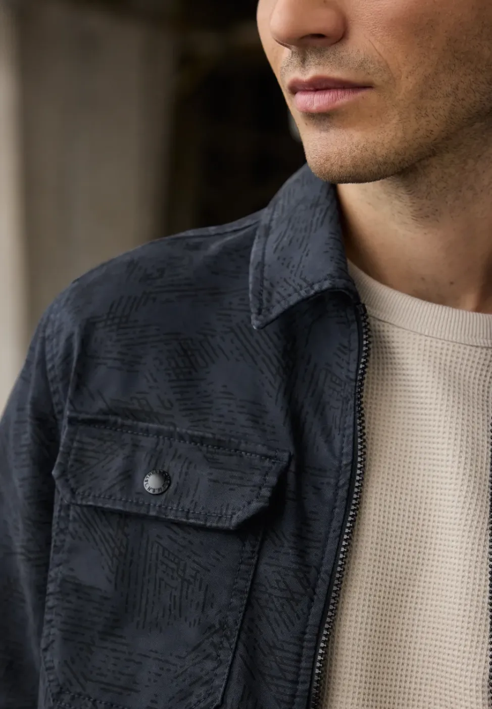 Overshirt im Washed-Look
