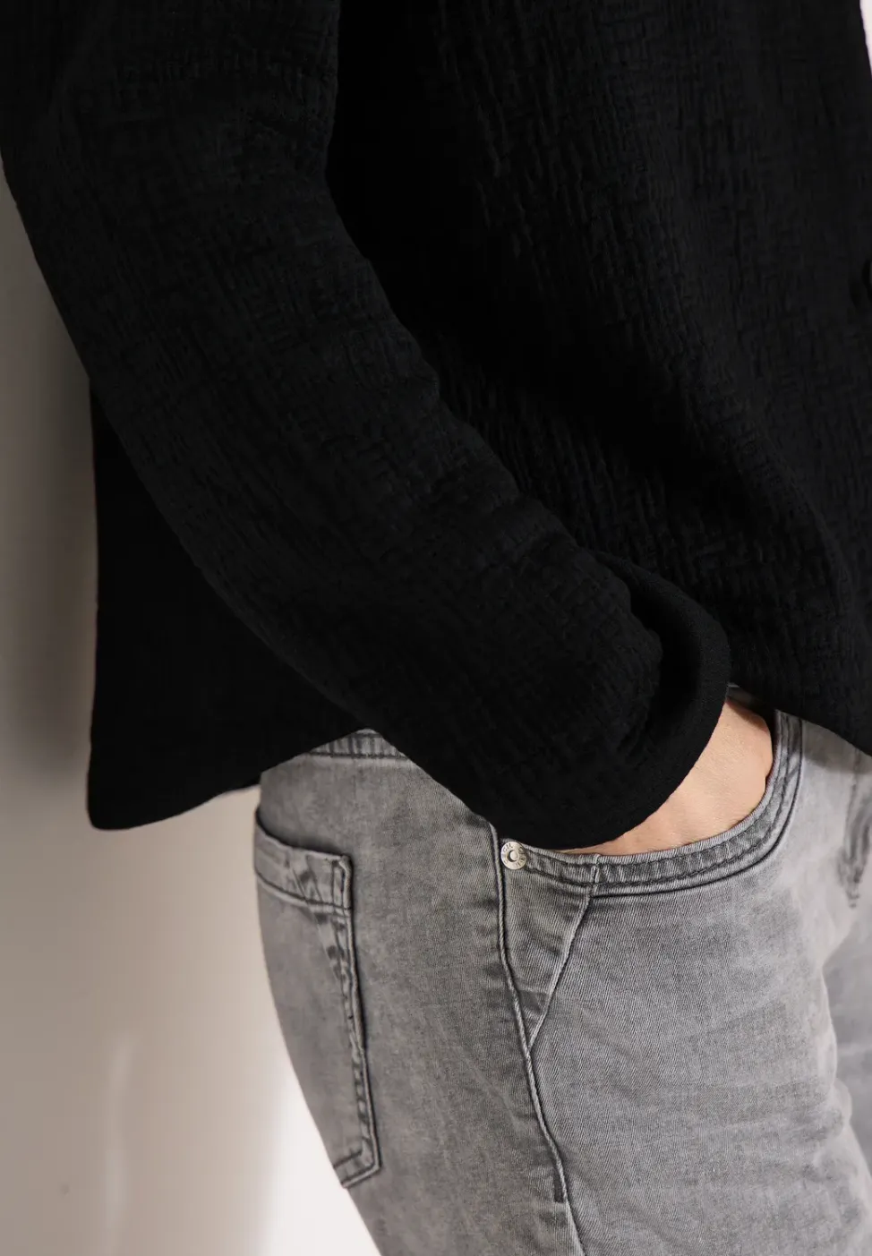 Overshirt mit Brusttaschen und Struktur