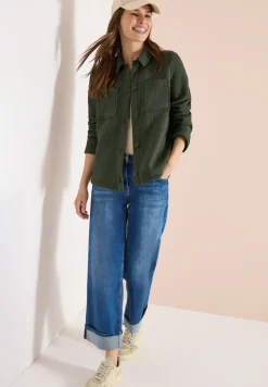 Overshirt mit Brusttaschen und Struktur