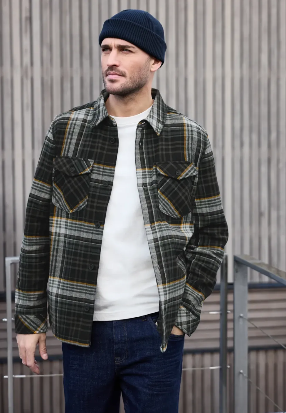 Overshirt mit Fleece-Futter