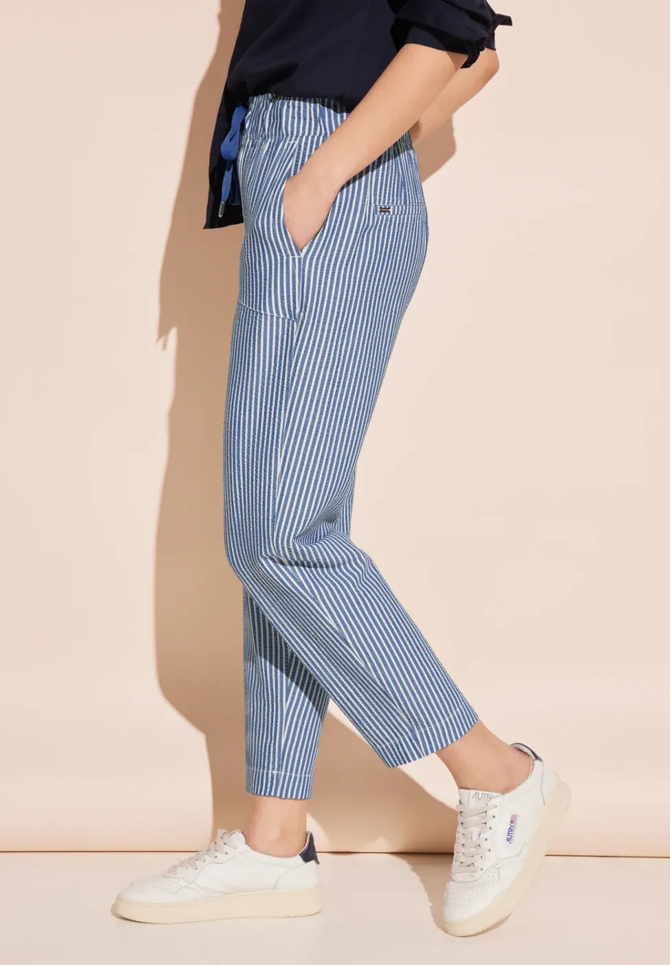 Paperbag Seersucker Hose