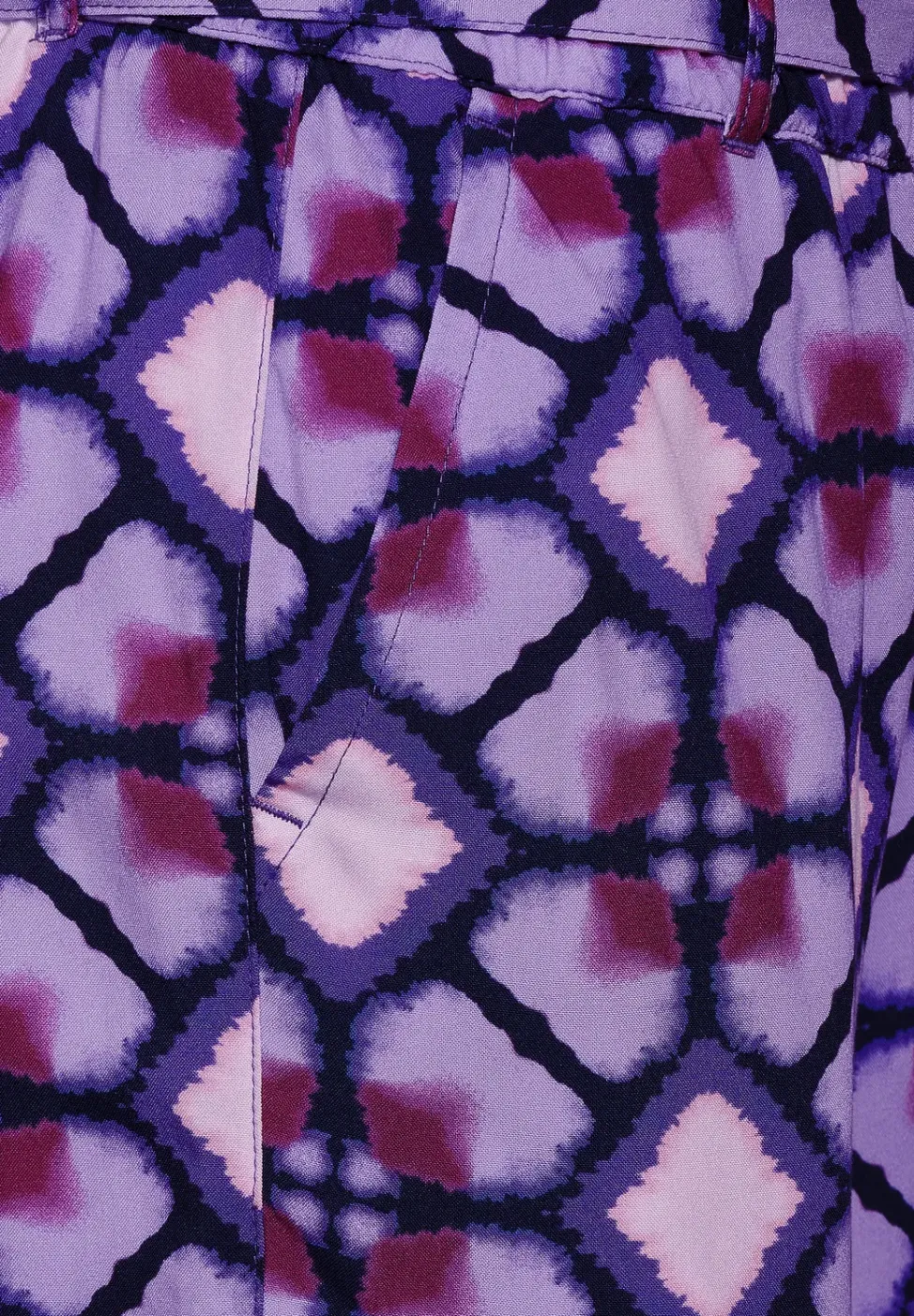 Paperbag Shorts mit Print