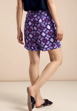 Paperbag Shorts mit Print