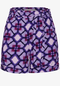 Paperbag Shorts mit Print