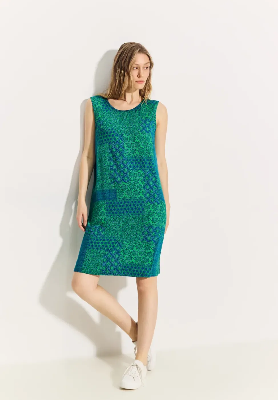 Patchwork Print Kleid