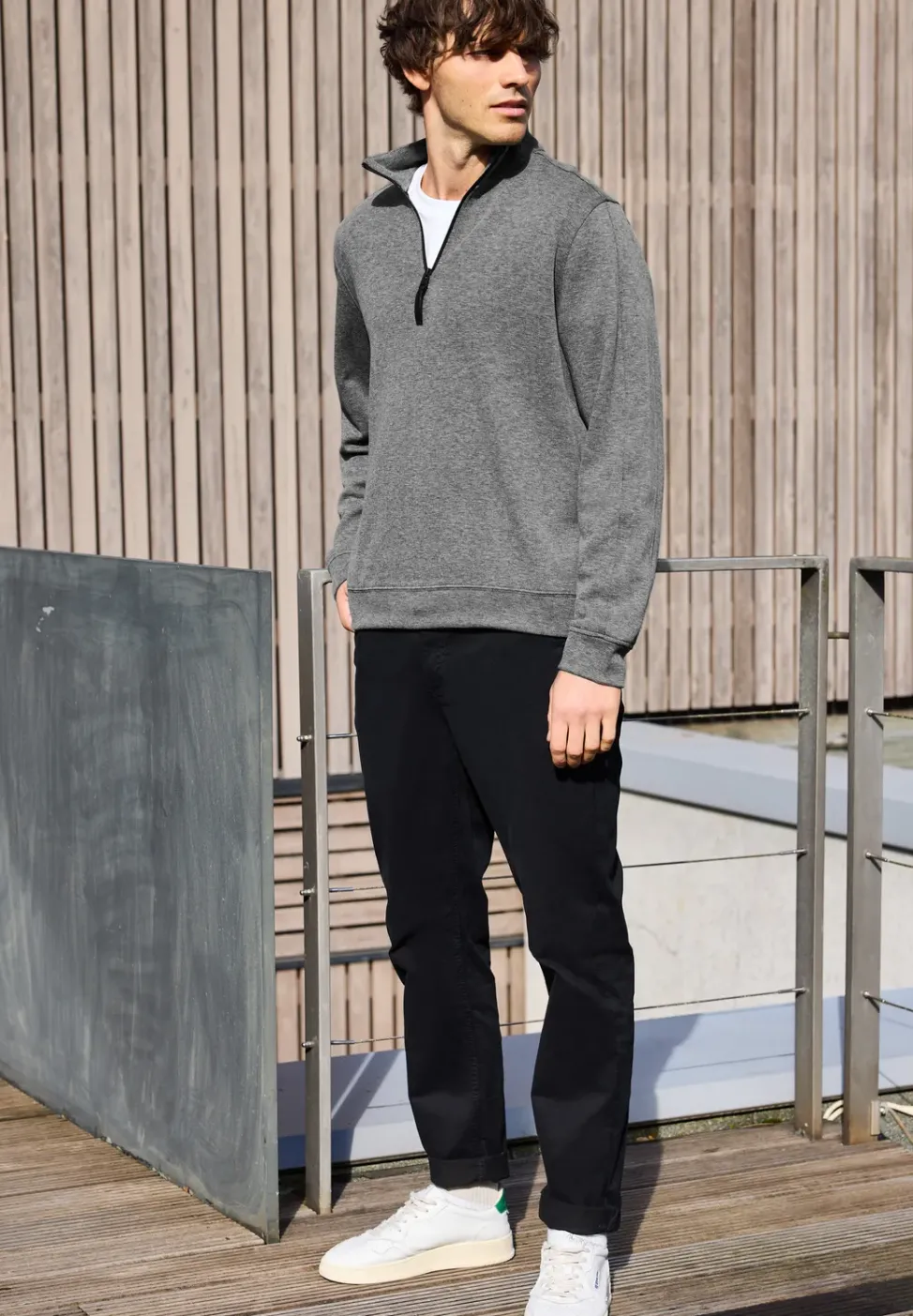 Piqué Troyer Sweatshirt