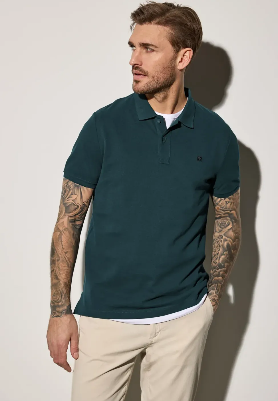 Piqué-Poloshirt mit Logo