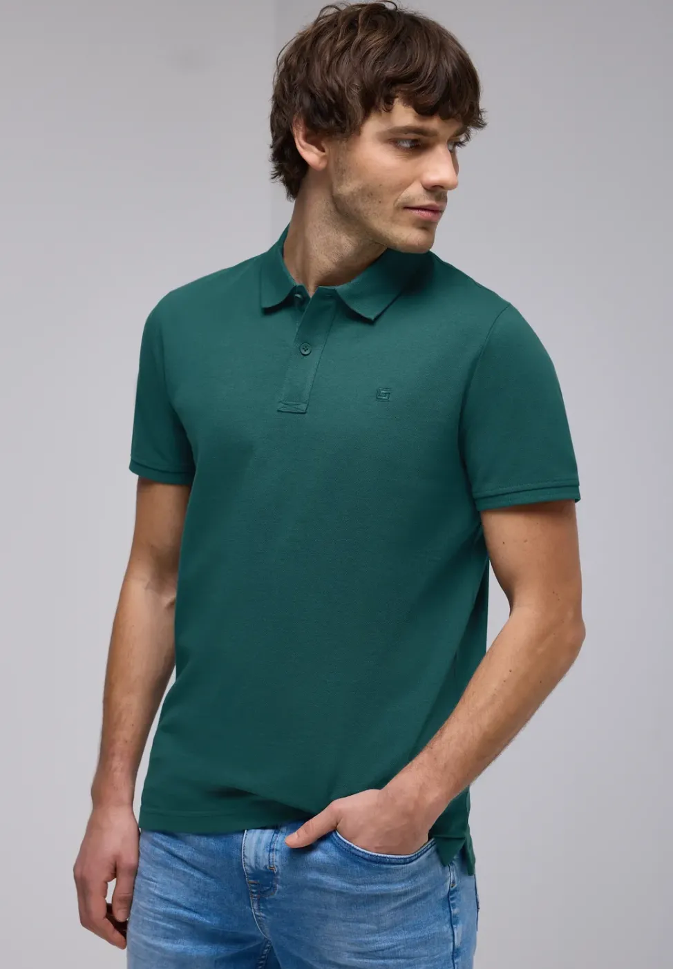 Piqué-Poloshirt mit Logo