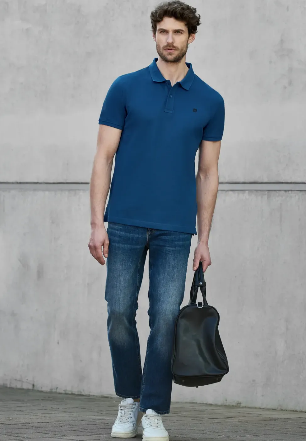 Piqué-Poloshirt mit Logo
