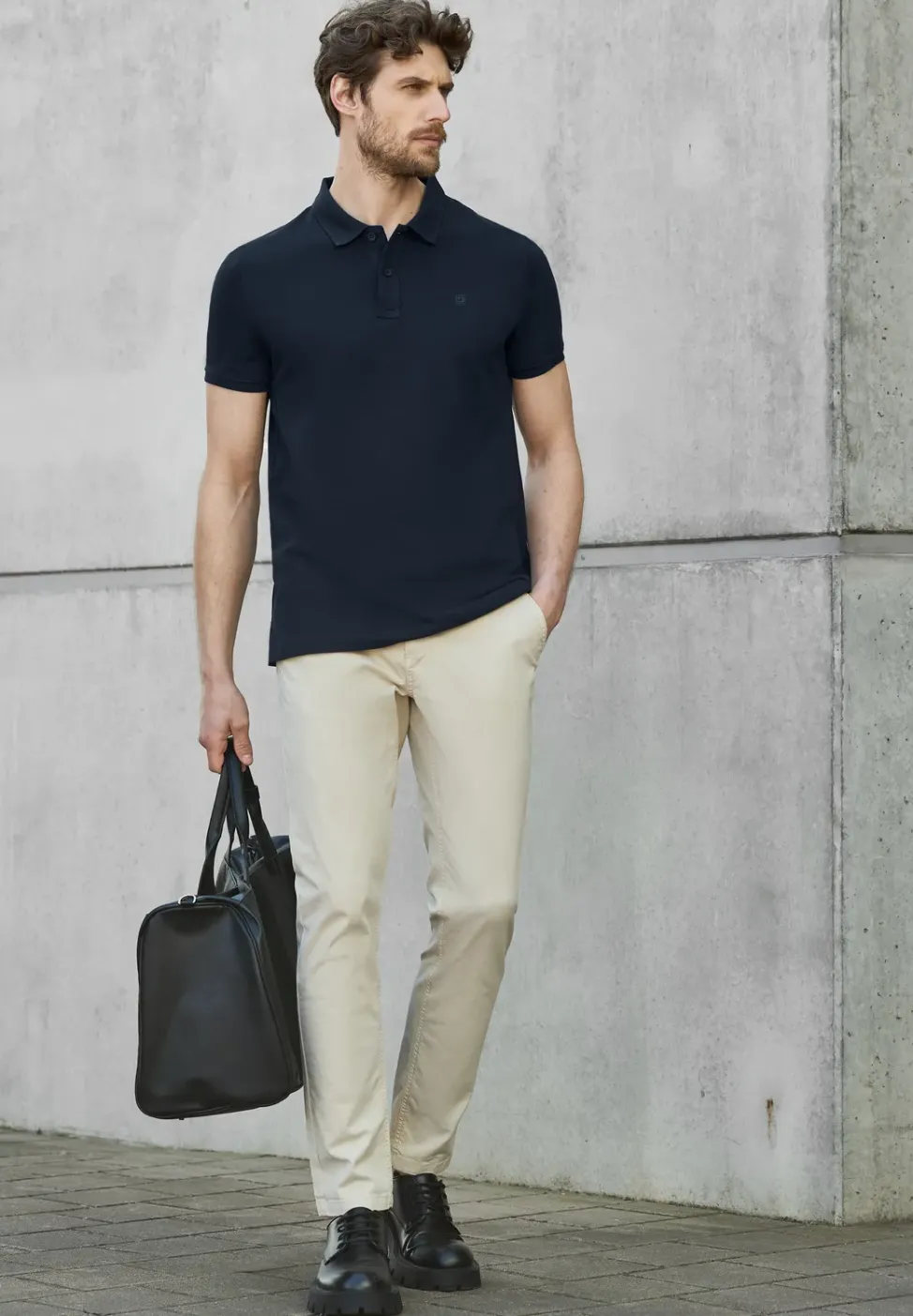 Piqué-Poloshirt mit Logo