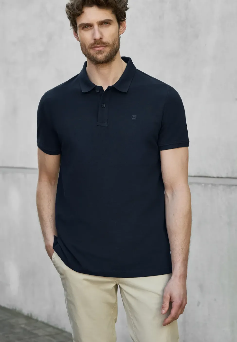 Piqué-Poloshirt mit Logo