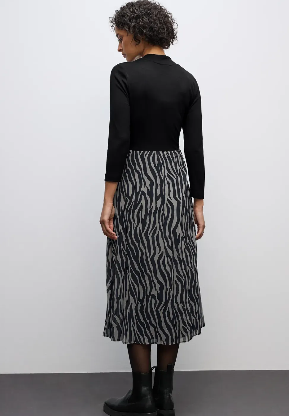Plissée Chiffon Kleid