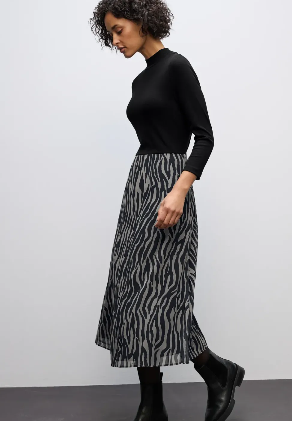 Plissée Chiffon Kleid
