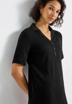 Polokleid mit Rippstruktur