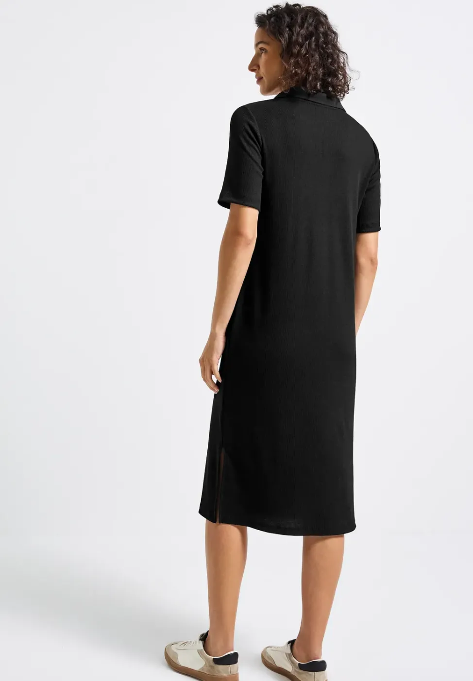 Polokleid mit Rippstruktur