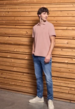 Poloshirt mit offenem Kragen