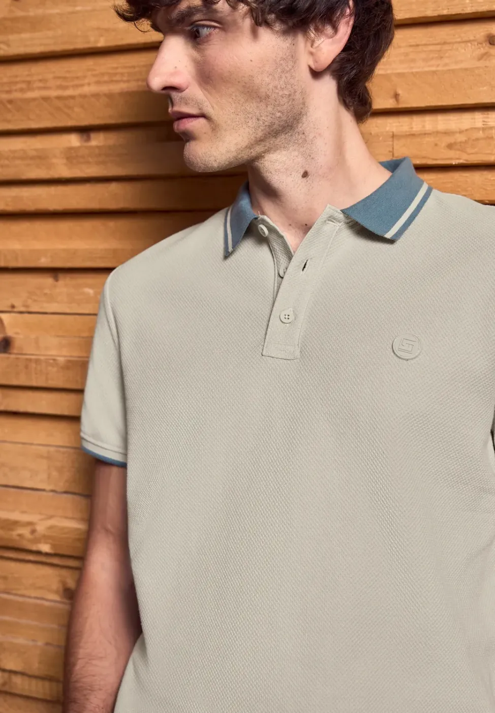 Poloshirt mit Struktur