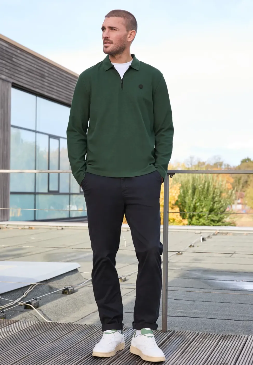 Poloshirt mit Zipper