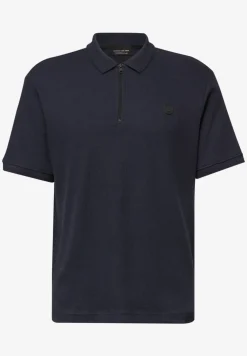 Poloshirt mit Zipper und Struktur