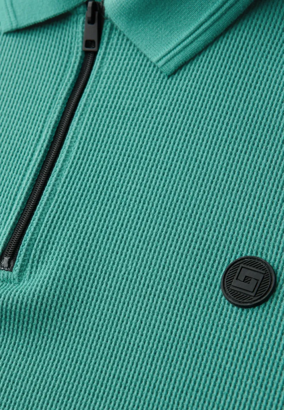 Poloshirt mit Zipper und Struktur