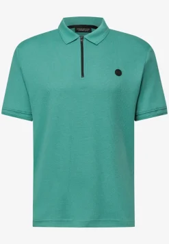 Poloshirt mit Zipper und Struktur