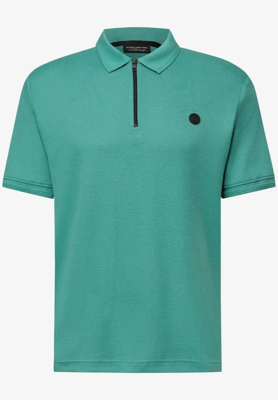 Poloshirt mit Zipper und Struktur