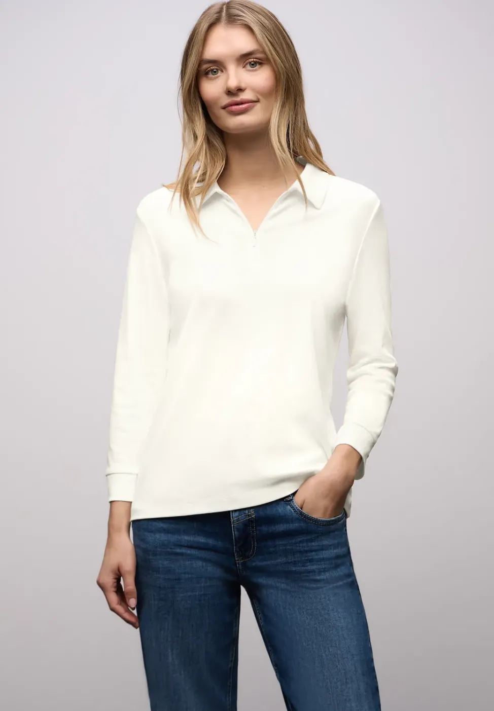 Poloshirt mit Zipper