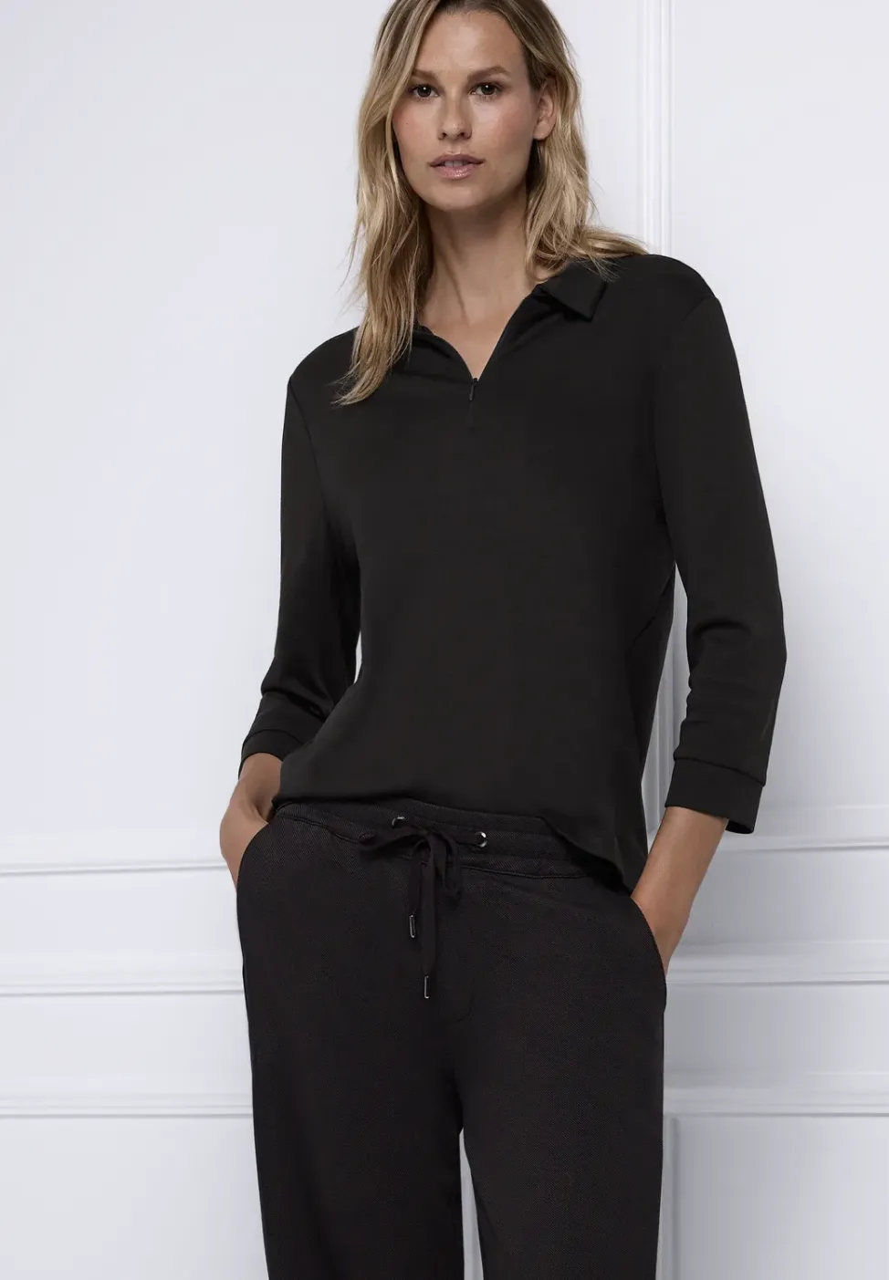 Poloshirt mit Zipper