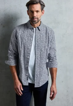 Popeline Houndstooth Hemd