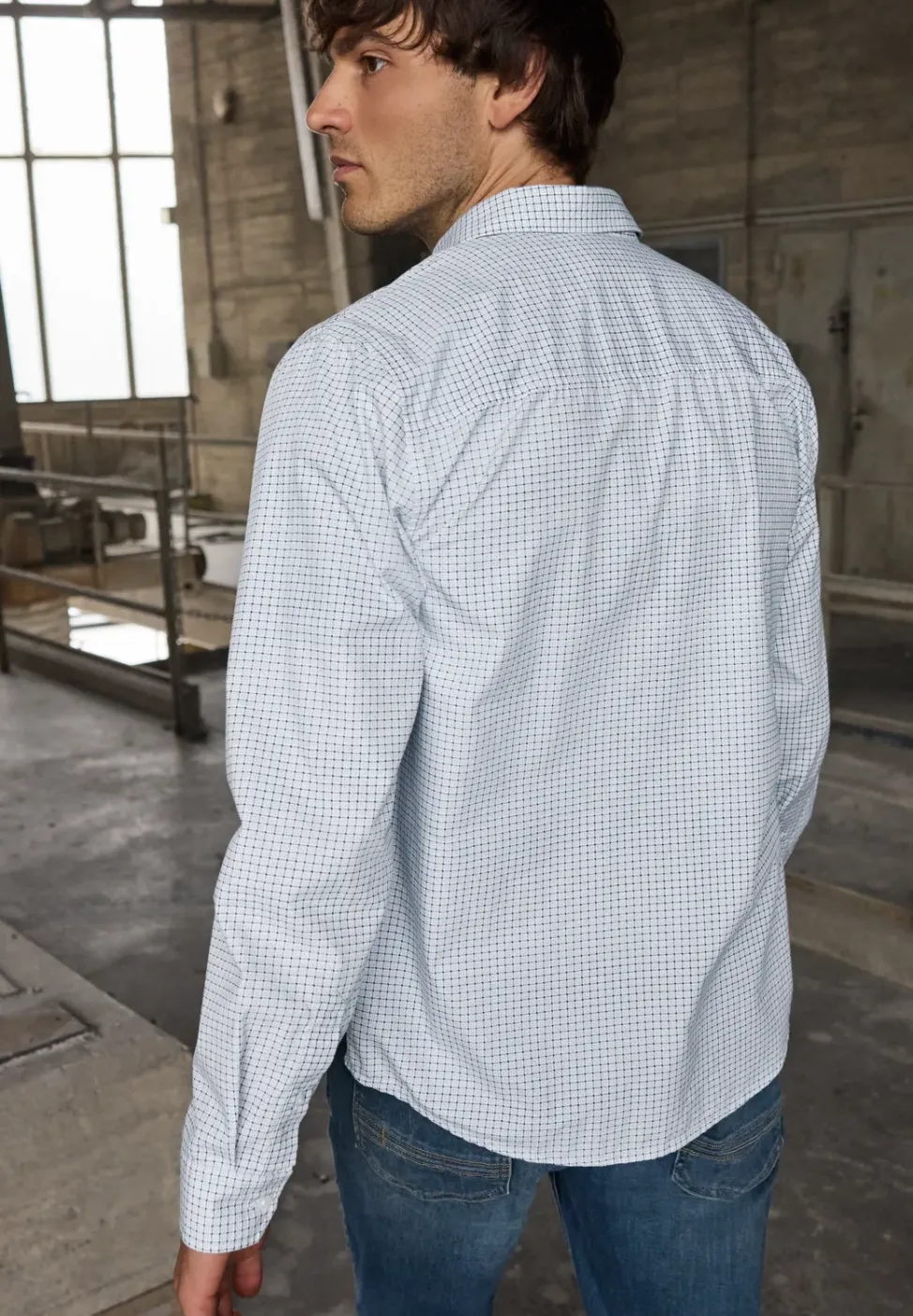 Popeline Minimal Print Hemd