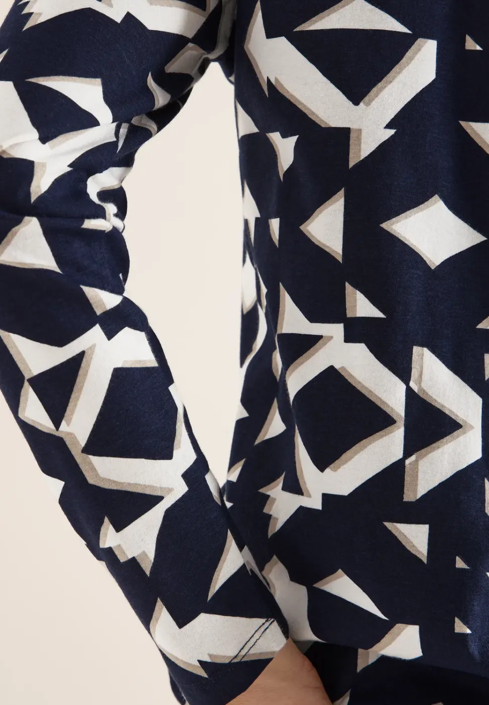 Print Shirt im Tunika-Look