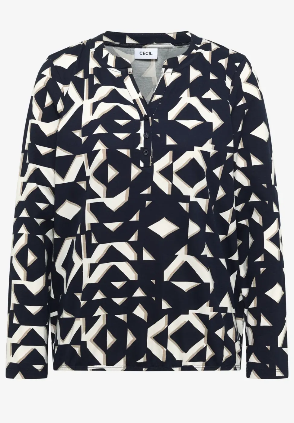 Print Shirt im Tunika-Look