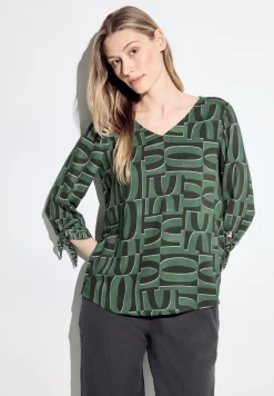 Print Bluse mit Armdetail
