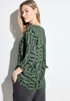 Print Bluse mit Armdetail