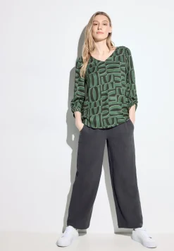 Print Bluse mit Armdetail