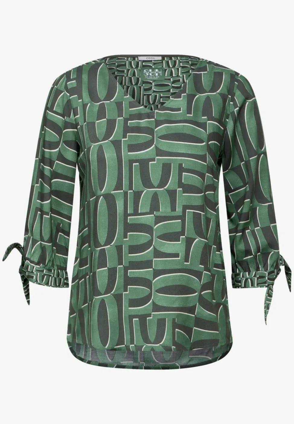 Print Bluse mit Armdetail