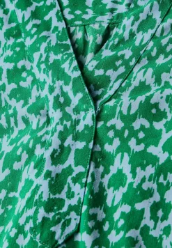 Print-Bluse mit Glitzer