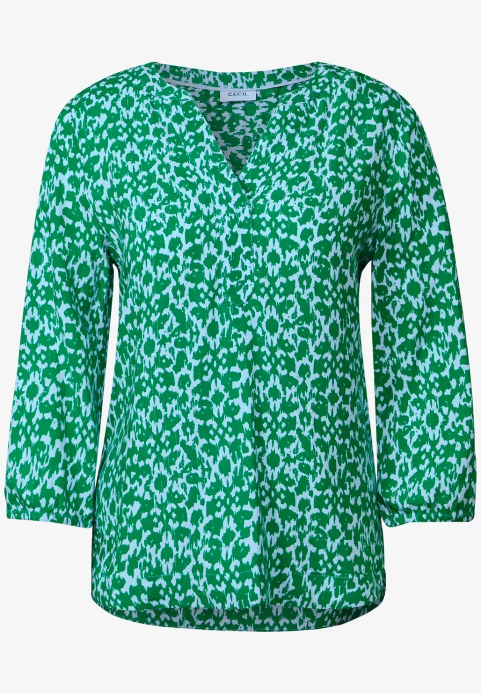 Print-Bluse mit Glitzer