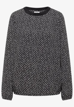 Print-Bluse mit Glitzer