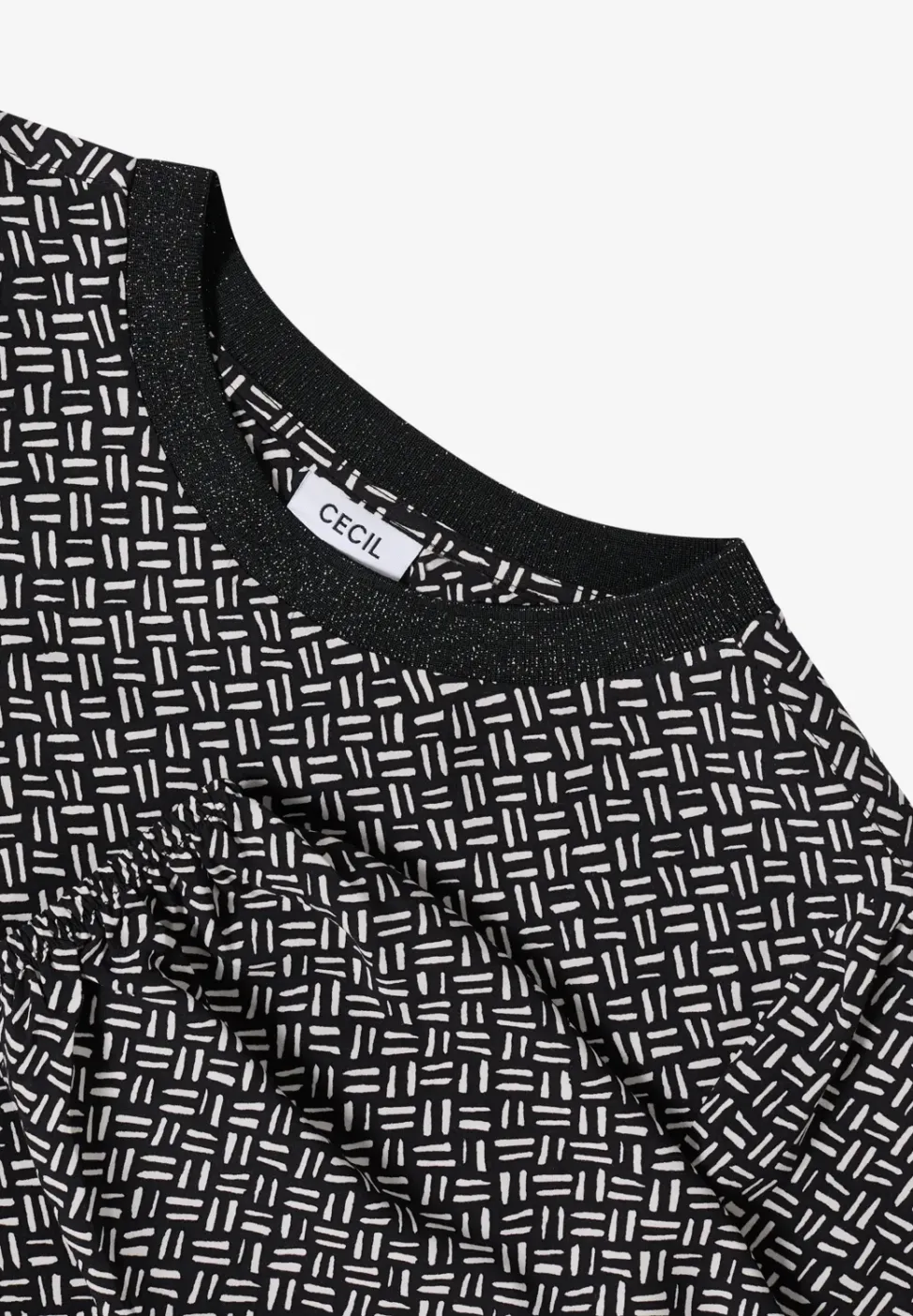 Print-Bluse mit Glitzer
