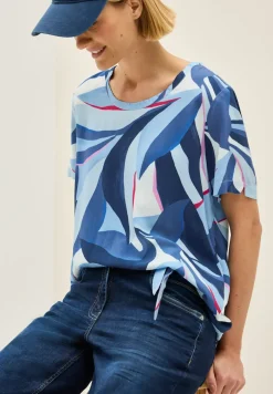 Print-Bluse mit Knoten
