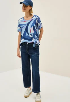 Print-Bluse mit Knoten