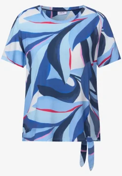 Print-Bluse mit Knoten