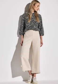 Print-Bluse mit Rüschen