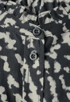 Print-Bluse mit Rüschen