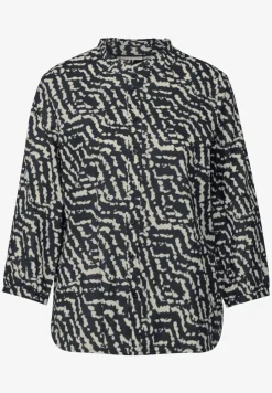 Print-Bluse mit Rüschen