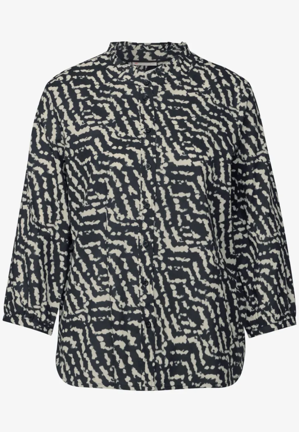 Print-Bluse mit Rüschen