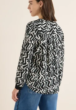Print-Bluse mit Tape