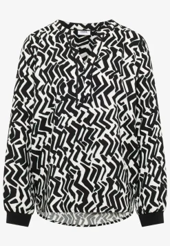 Print-Bluse mit Tape